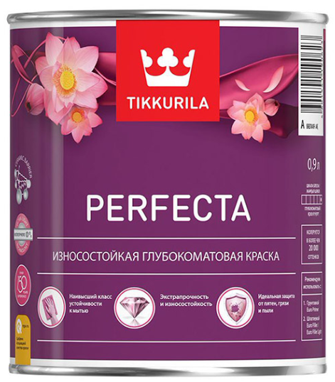 Краска интерьерная водно-дисперсионная Tikkurila PERFECTA белая основа А 0.9 л, Белый
Краска интерьерная водно-дисперсионная Tikkurila PERFECTA белая основа А 0.9 л, Белый