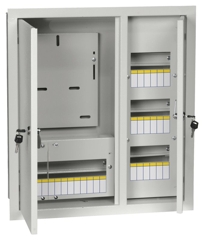 Щит учетно-распределительный IEK ЩУРв-3 встраиваемый 48 модулей IP31 550х610х165 мм, Серый
Щит учетно-распределительный IEK ЩУРв-3 встраиваемый 48 модулей IP31 550х610х165 мм, Серый