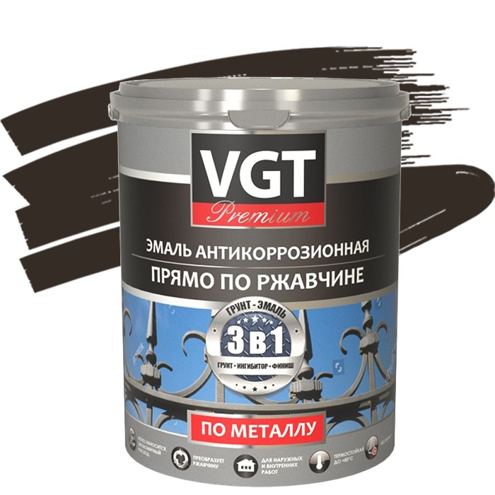 Эмаль антикоррозионная VGT Профи ВД-АК-1179 3 в 1 темно-коричневая 10 кг, Коричневый
Эмаль антикоррозионная VGT Профи ВД-АК-1179 3 в 1 темно-коричневая 10 кг, Коричневый