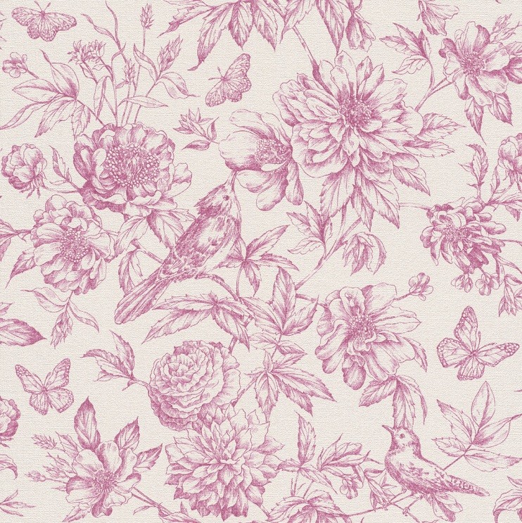 Обои виниловые на флизелиновой основе Rasch Florentine ll 449488, Розовый 
Обои виниловые на флизелиновой основе Rasch Florentine ll 449488, Розовый