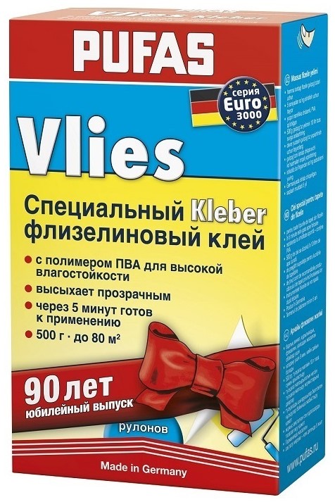 Pufas Euro 3000 Vlies Kleber, 0.5 кг, Обойный клей флизелиновый
Pufas Euro 3000 Vlies Kleber, 0.5 кг, Обойный клей флизелиновый