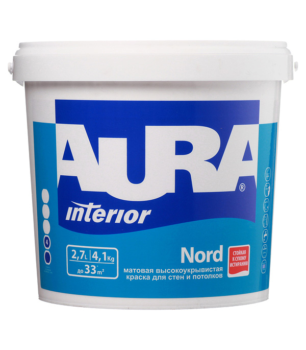 Краска водно-дисперсионная интерьерная Aura Interior Nord белая основа А 2.7 л, Белый
Краска водно-дисперсионная интерьерная Aura Interior Nord белая основа А 2.7 л, Белый