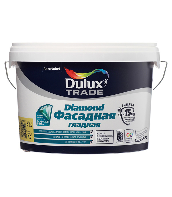 Краска водно-дисперсионная фасадная Dulux Trade Diamond основа BC 2.25 л, Прозрачный
Краска водно-дисперсионная фасадная Dulux Trade Diamond основа BC 2.25 л, Прозрачный