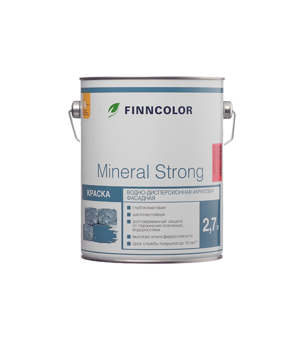 Краска водно-дисперсионная фасадная Finncolor Mineral Strong основа LC/MRC 2.7 л, Прозрачный
Краска водно-дисперсионная фасадная Finncolor Mineral Strong основа LC/MRC 2.7 л, Прозрачный