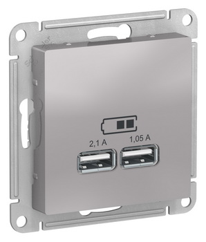 Розетка 220 с USB портом ATN000333 Schneider Electric AtlasDesign алюминий 5B|2100 мА
Розетка 220 с USB портом ATN000333 Schneider Electric AtlasDesign алюминий 5B|2100 мА