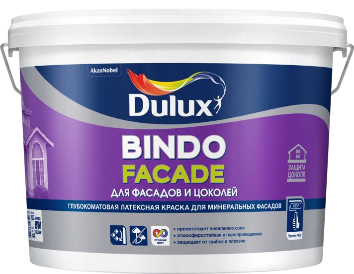 Dulux Bindo Facade, 2.5 л, Краска фасадная латексная, Белый
Dulux Bindo Facade, 2.5 л, Краска фасадная латексная, Белый