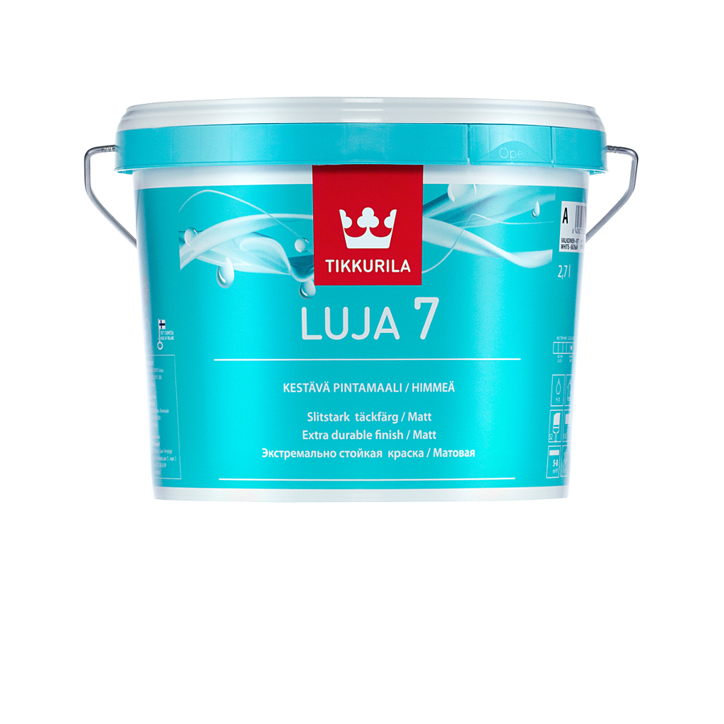 Tikkurila Луя 7 C 2,7 л, Краска интерьерная акрилатная для влажных помещений (белая матовая под колеровку, Белый
Tikkurila Луя 7 C 2,7 л, Краска интерьерная акрилатная для влажных помещений (белая матовая под колеровку, Белый