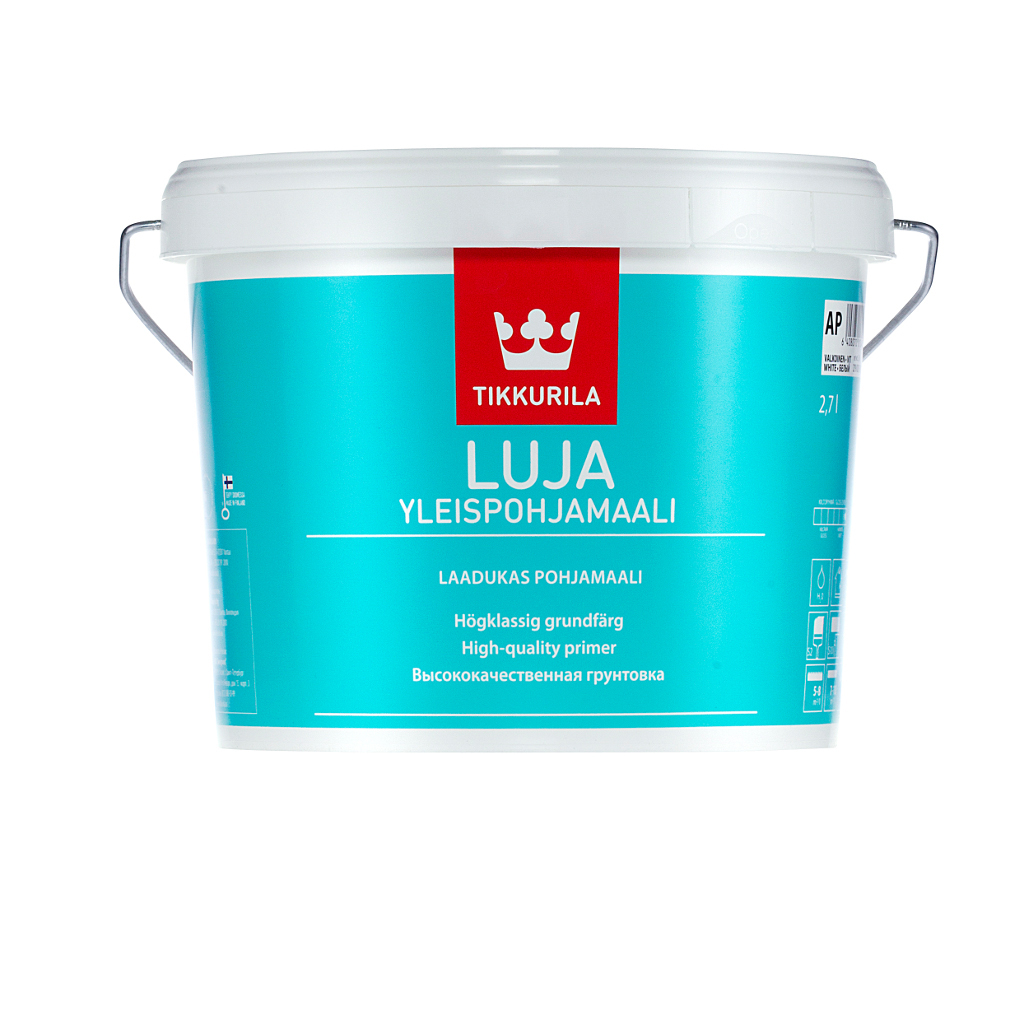 Tikkurila Луя 20 C 2,7 л, Краска интерьерная акрилатная для влажных помещений (белая полуматовая под колеровку, Белый
Tikkurila Луя 20 C 2,7 л, Краска интерьерная акрилатная для влажных помещений (белая полуматовая под колеровку, Белый