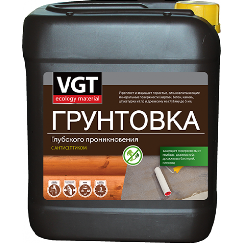 VGT ВД-АК-0301, 5 кг, Грунтовка глубокого проникновения с антисептиком, Прозрачный
VGT ВД-АК-0301, 5 кг, Грунтовка глубокого проникновения с антисептиком, Прозрачный