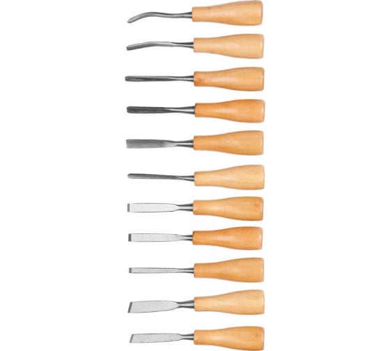 Купить Dexx набор dexx: стамески фигурные мини с деревянной ручкой, 11шт 1834-h11_z01