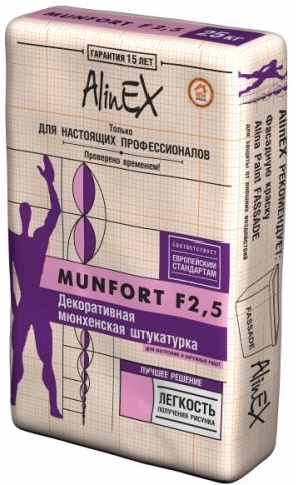 Купить Штукатурка декоративная alinex munfort F 2.5, 25 кг