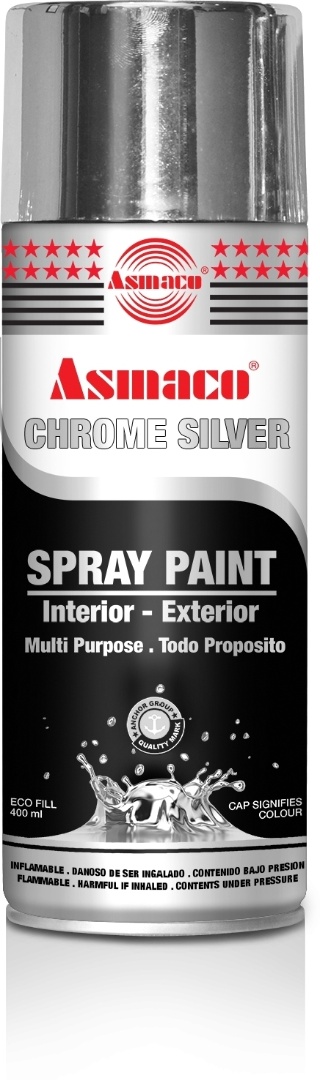 Купить Asmaco spray paint premium grade chrome silver 280gms