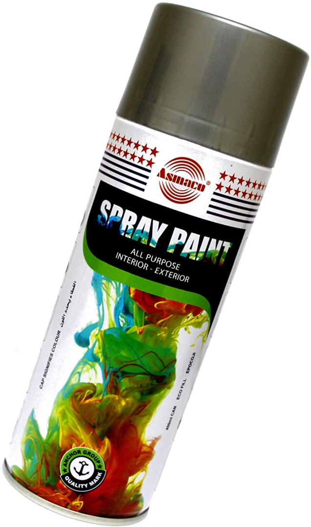 Купить Asmaco spray paint premium grade silver grey 280gms