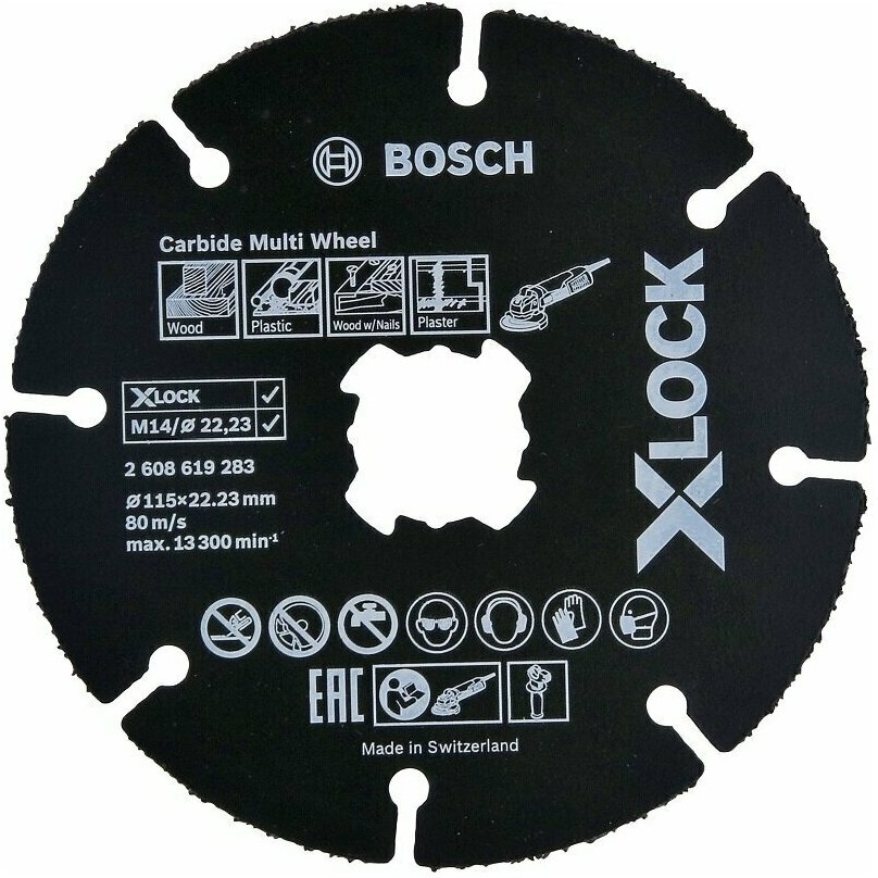 Купить Bosch x-lock отрезной круг по дереву для ушм 115 мм 2608619283