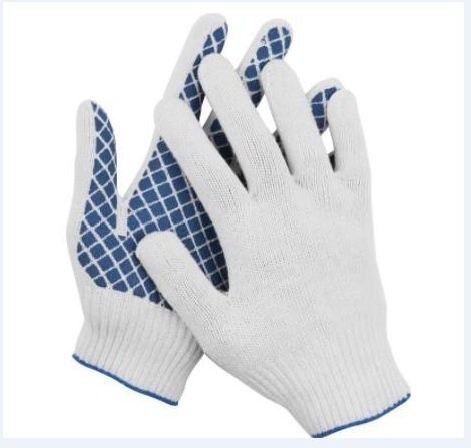Купить Dexx перчатки рабочие, 10 пар в упаковке, х/б 7 класс, с обливной ладонью.