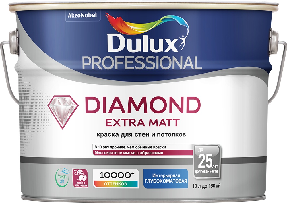Купить Краска dulux trade Diamond Extra Matt глубокоматовая Bw 10л