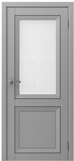 Купить Дверь межкомнатная uberture, decanto, barhat grey стекло, эмаль 2000x800