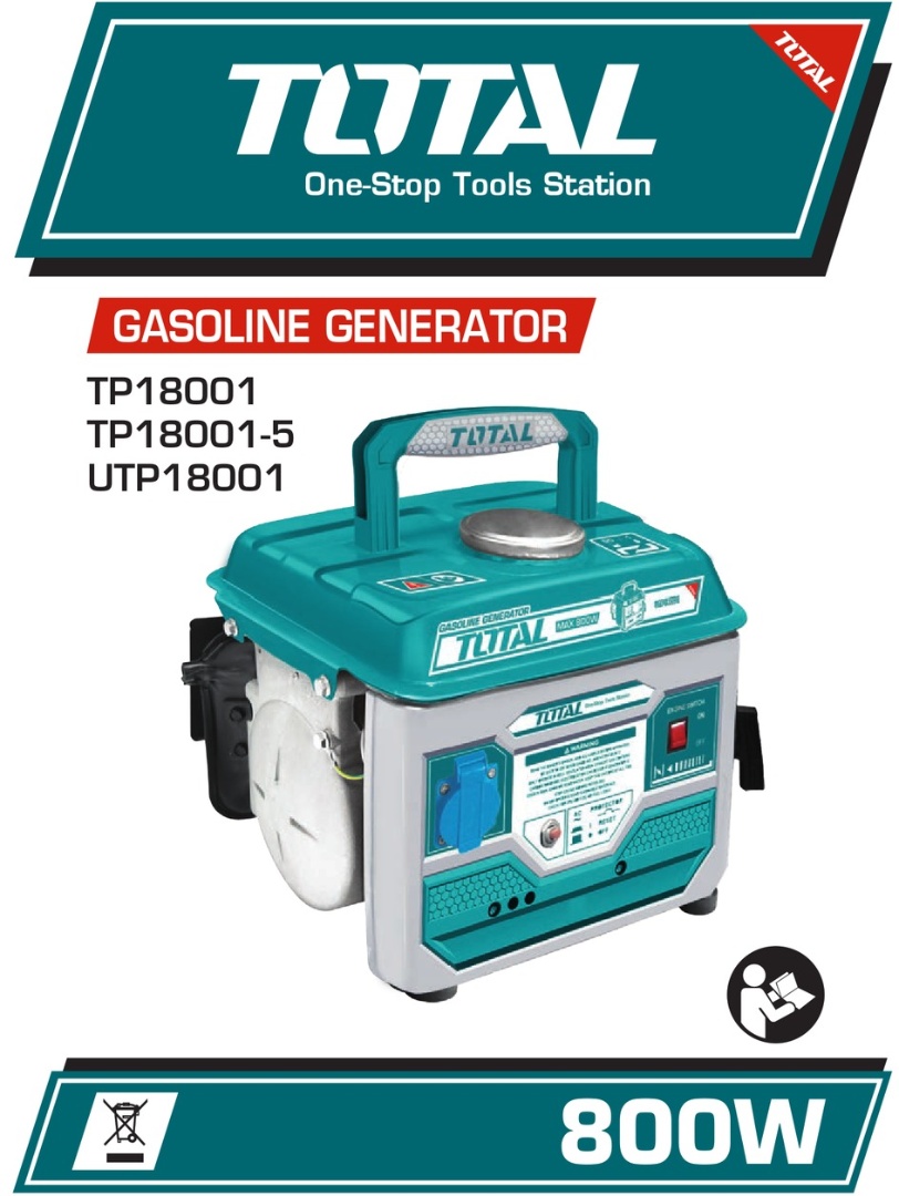 Купить Tp18001 - тотаl генератор бензиновый, напряжение в: 220-240, 50гц, макс мощность квт: 0.8.