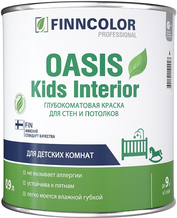 Купить Краска для детских Oasis Kids Interior C гл/мат 0.9л