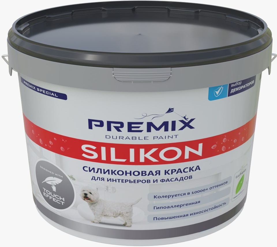 Купить Premix силиконовая краска дышащая silikon 15 кг