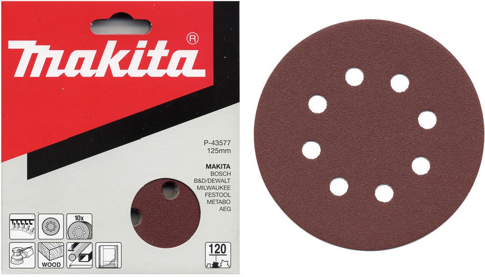 Купить Шлифовальный диск с липучкой makita p320/125 мм