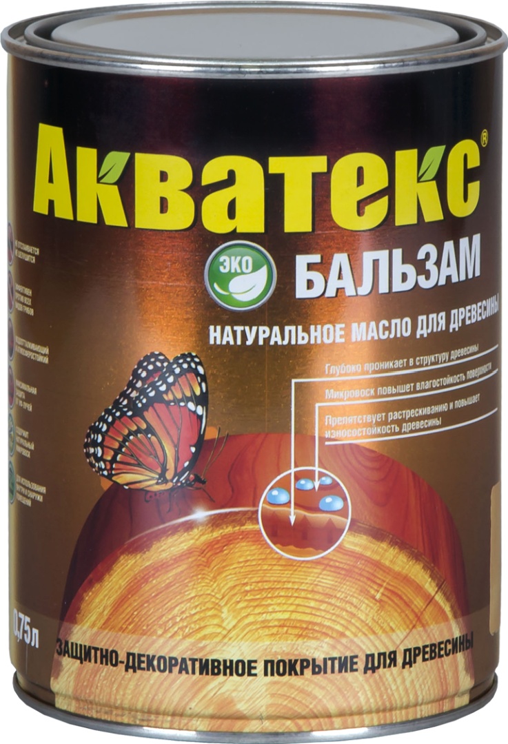 Купить Акватекс - бальзам натуральное масло для древесины 0.75 л иней