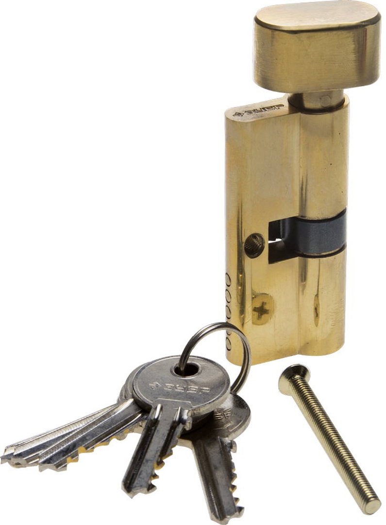 Купить Механизм зубр мастер цилиндровый, тип ключ-ключ, цвет латунь, 5-pin, 60мм