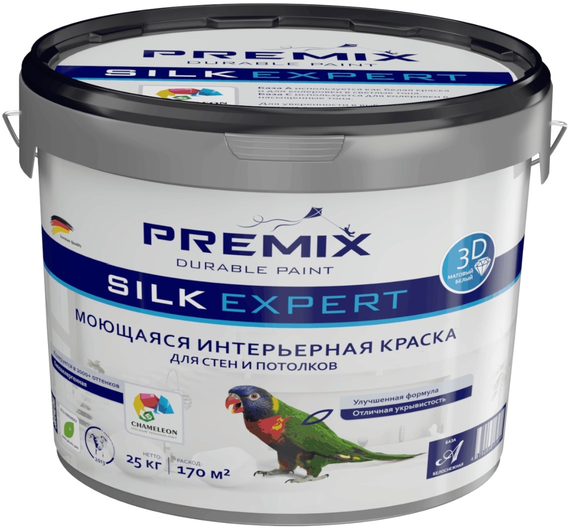 Купить Premix silk expert новинка 15 кг интерьерная акриловая краска стойкая к мытью