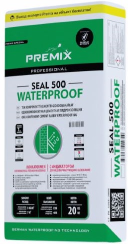 Купить Premix однокомпанентная гидроизоляционная смесь seal 500 waterproof 20 кг