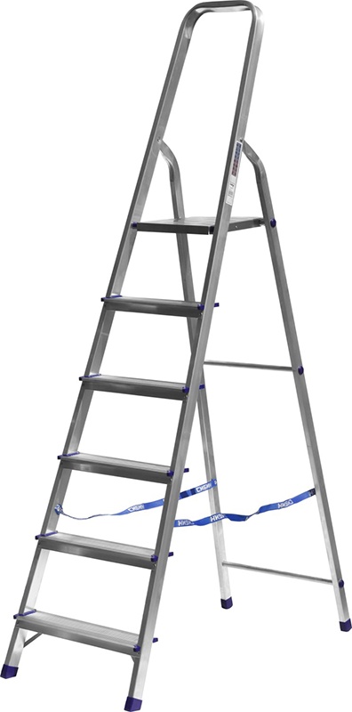 Купить Сибин лестница-стремянка алюминиевая, 6 ступеней, 124 см 38801-6
