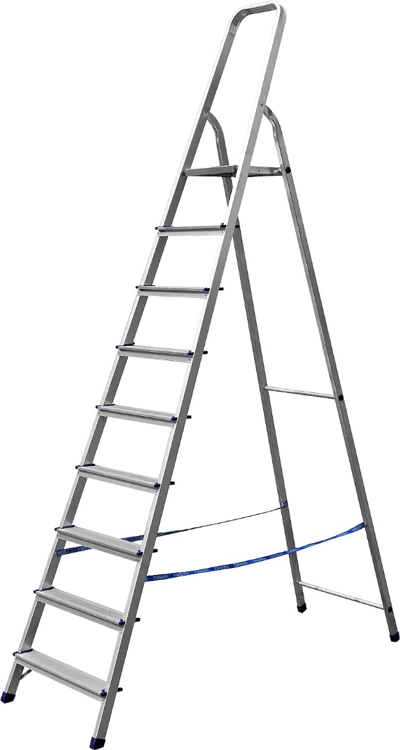 Купить Лестница-стремянка сибин алюминиевая, 9 ступеней, 187 см