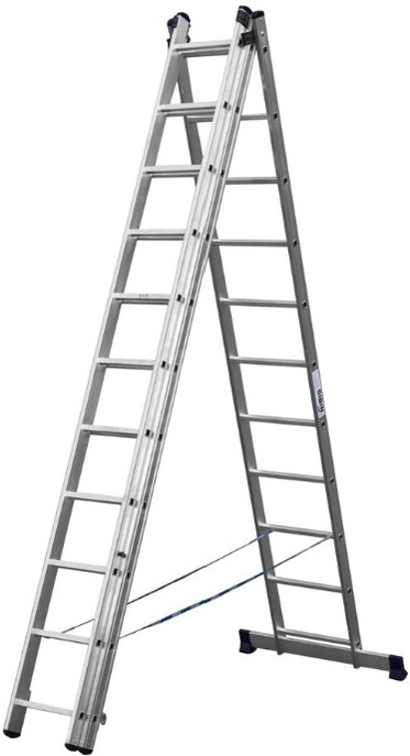 Купить Сибин лестница универсальная, трехсекционная со стабилизатором, 11 ступеней 38833-11