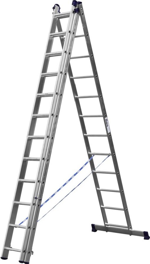 Купить Лестница сибин универсальная,трехсекционная со стабилизатором, 14 ступеней