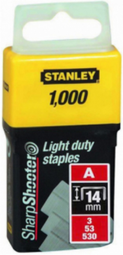 Купить Stanley скоба для степлера 14 мм тип а, 5/53/530 1000шт 1-tra209t