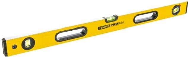 Купить Stayer уровень Prostabil профессион коробчатый, усиленный, 2 фрезеров поверхности, 3 ампулы 1 поворотная , ручки, 80см 3471-080_z01