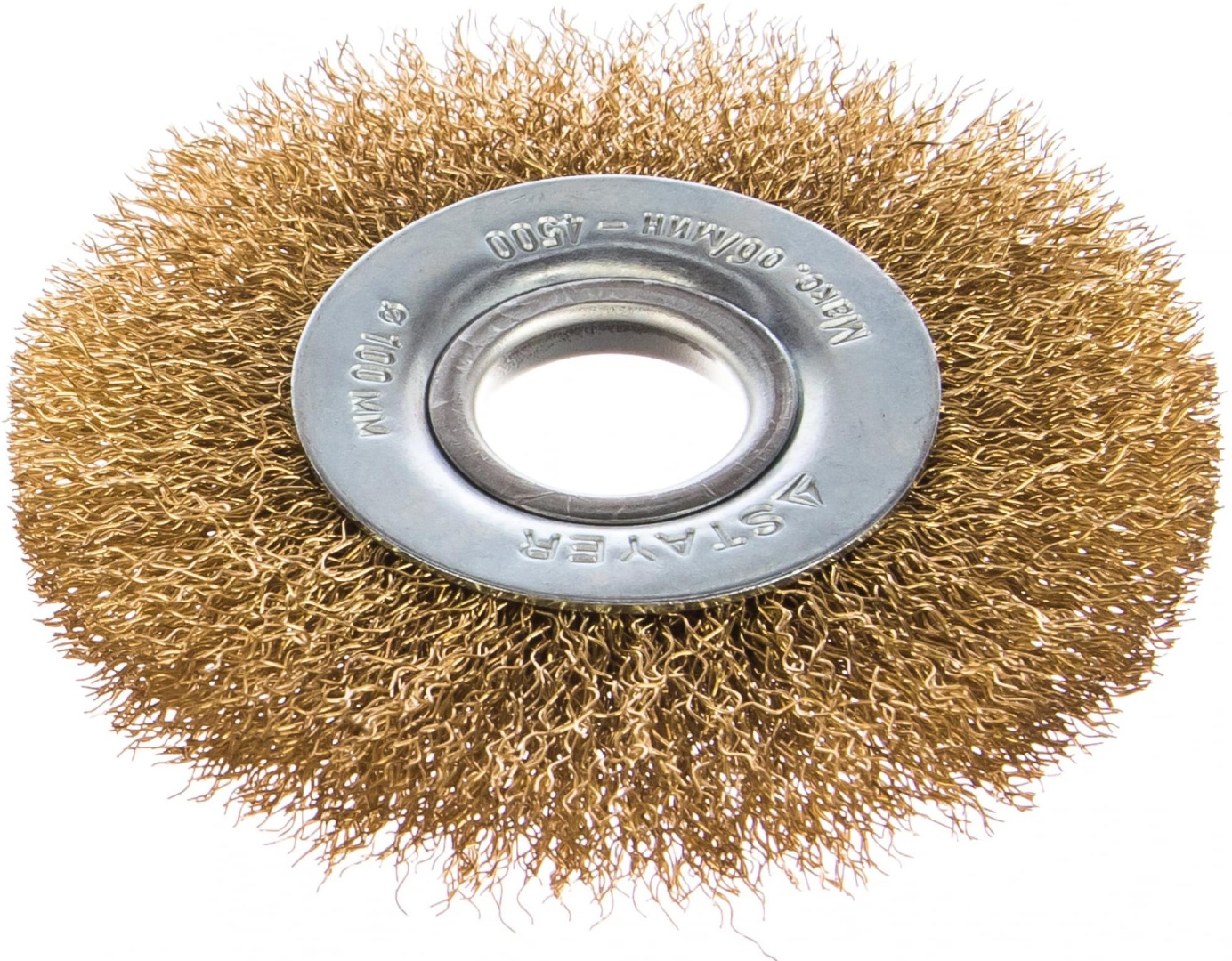 Купить Stayer professional. щетка дисковая для ушм, витая стальная латунированная проволока 0.3мм, 200ммх22мм