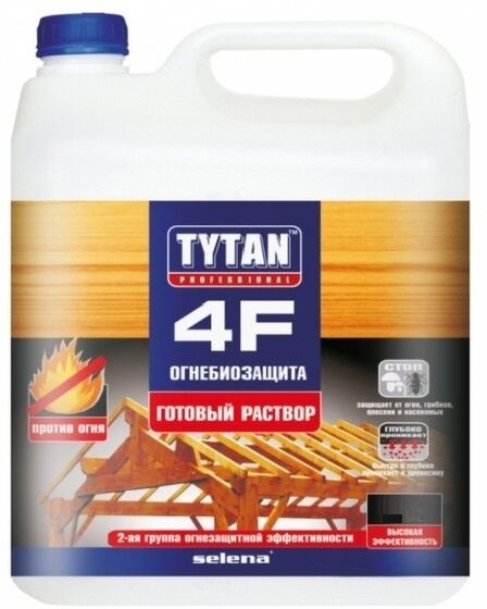 Купить Tytan 4f огнебиозащита готовый раствор, красный