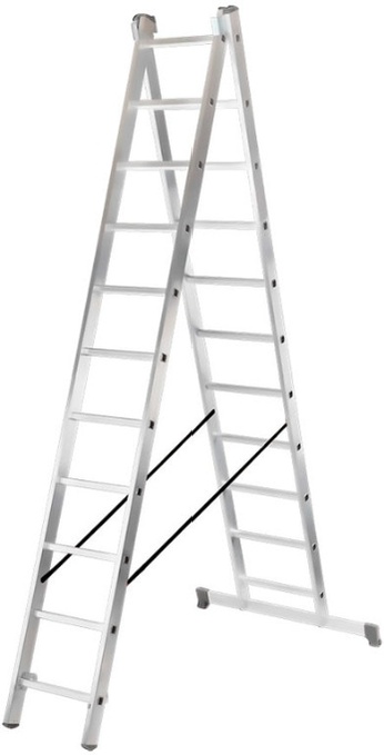 Купить Лестница алюминиевая двухсекционная ла 2x11 вихрь