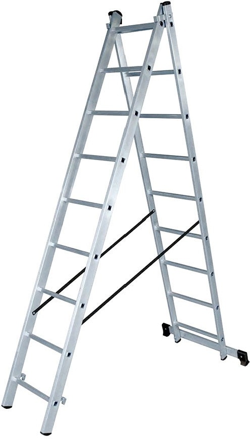 Купить Лестница алюминиевая двухсекционная ла 2x9 вихрь