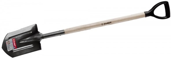 Купить Зубр лопата мастер фаворит штыковая, деревянный черенок из ясеня, пластиковая рукоятка, 290x205x1200мм 4-39502_z01