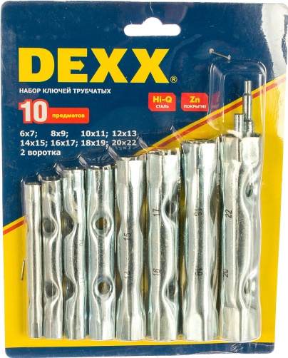 Купить Dexx набор : ключи трубчатые, 6-22мм, 10 предметов 27192-h10