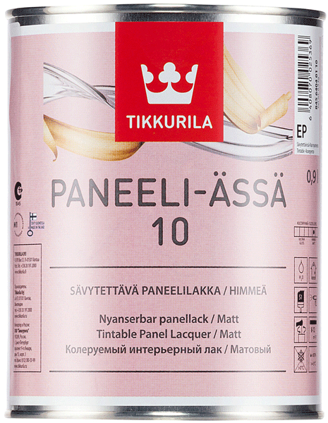 Купить Tikkurila Paneeli Assa 10, 0.9 л, Лак для дерева интерьерный