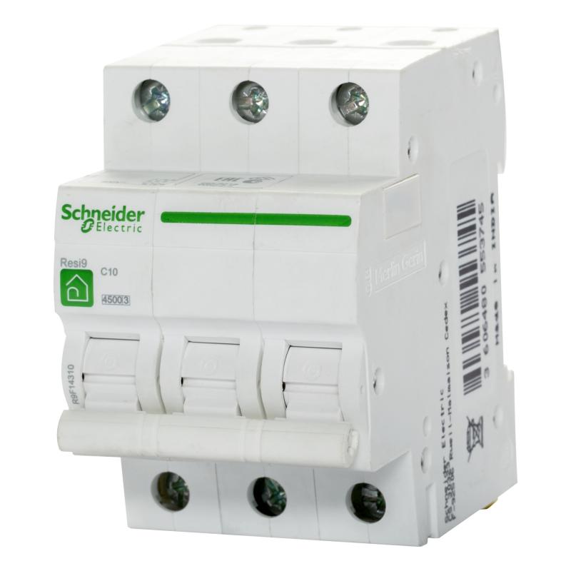 Купить Выключатель автоматический schneider electric resi9 3 полюса 10 A