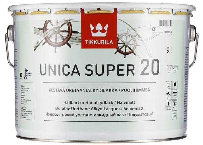 Купить Tikkurila Unica super, 9 л, Лак для дерева прозрачный полуматовый