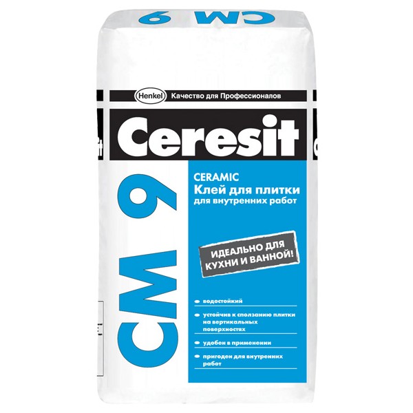 Купить Ceresit CM 9, 25 кг, Клей для плитки