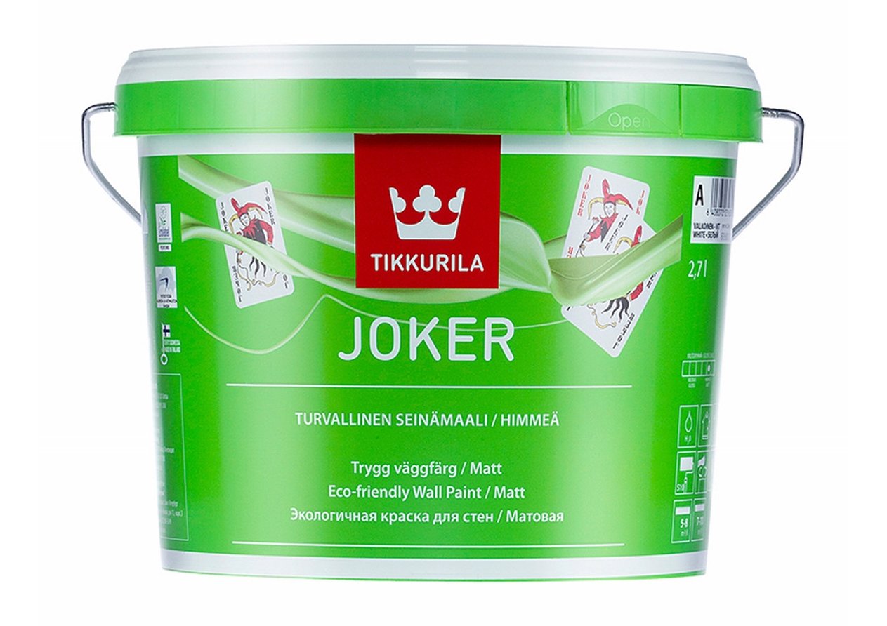 Купить Tikkurila Jocker A 2,7 л, Краска интерьерная акрилатная (белая)