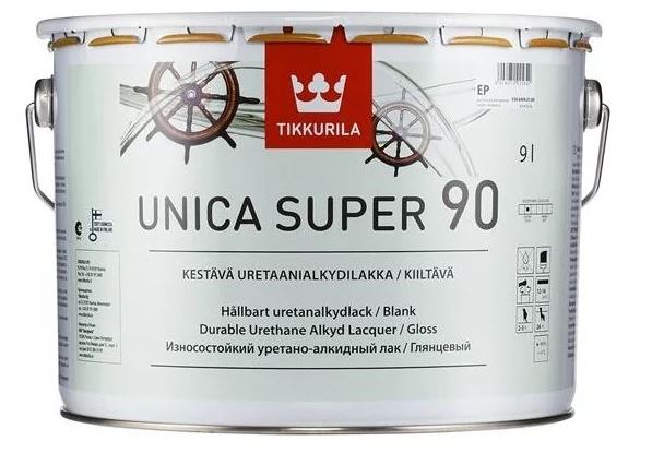 Купить Tikkurila Unica super, 9 л, Лак для дерева прозрачный глянцевый