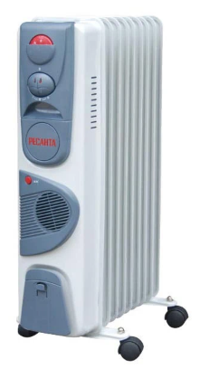 Купить Радиатор масляный Ресанта ОМ-7НВ 7 секций с тепловентилятором