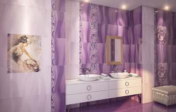 Купить Бордюр Gracia Ceramica Arabeski Purple 01 фиолетовый 60х6.5 см — 2