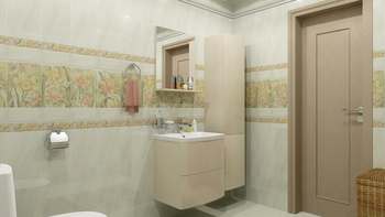 Купить Бордюр Kerama Marazzi Летний сад Лилии HGD\A148\880L разноцветный 5.7х30 см — 2